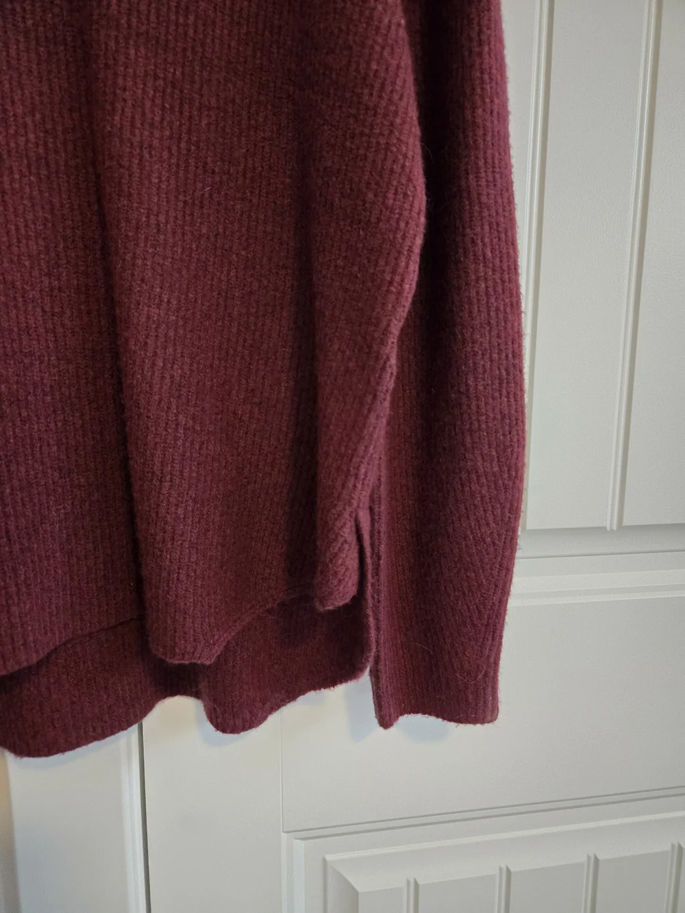 Caslon Ribbed Cowl Neck Sweater - Wine